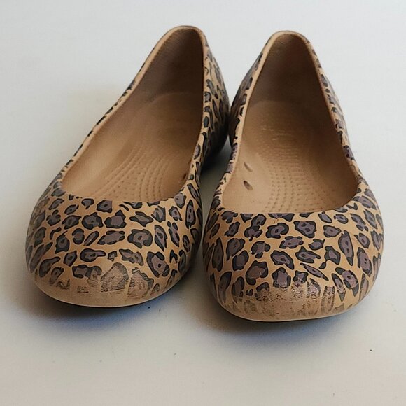 CROCS Laura Graphic Ballerina Women's Size 7 Leopard Print Flats Animal Print - Picture 5 of 9